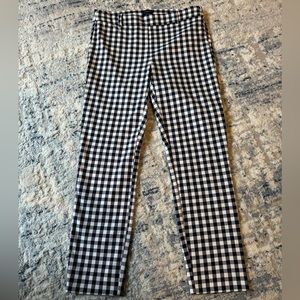 J.Crew Factory Women’s Size 2 Navy Gingham Winnie Pants